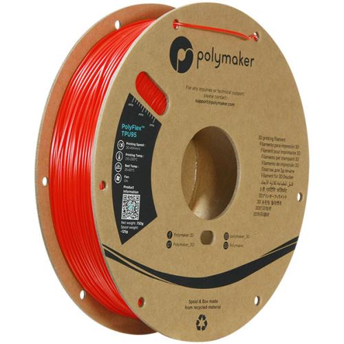 Polymaker Filament - PolyFlex TPU95 Red - 1.75mm - 0.75KG