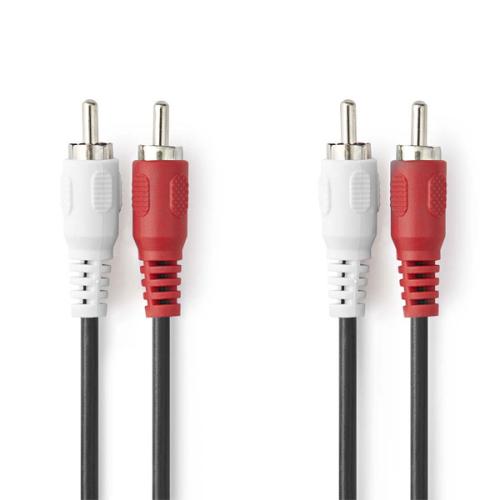 Stereo Audio Cable 2x RCA Male to 2x RCA Male - 3.0m