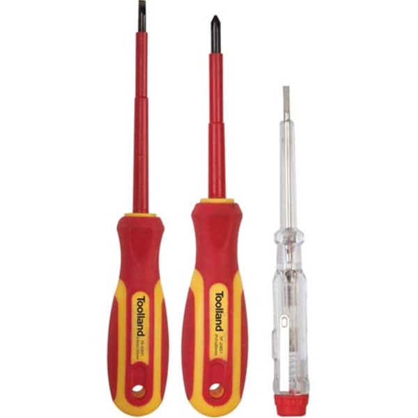 Insulated Screwdriver Set (2-Piece) + Voltage Tester