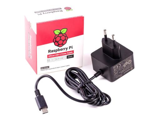 Original Raspberry Pi Foundation 4 B Power Supply Black