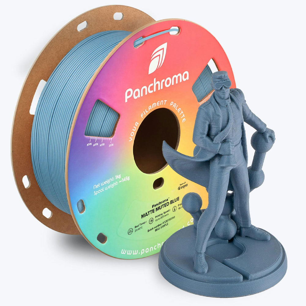 Polymaker - Panchroma™ Matte PLA Muted Blue - 1,75mm - 1KG