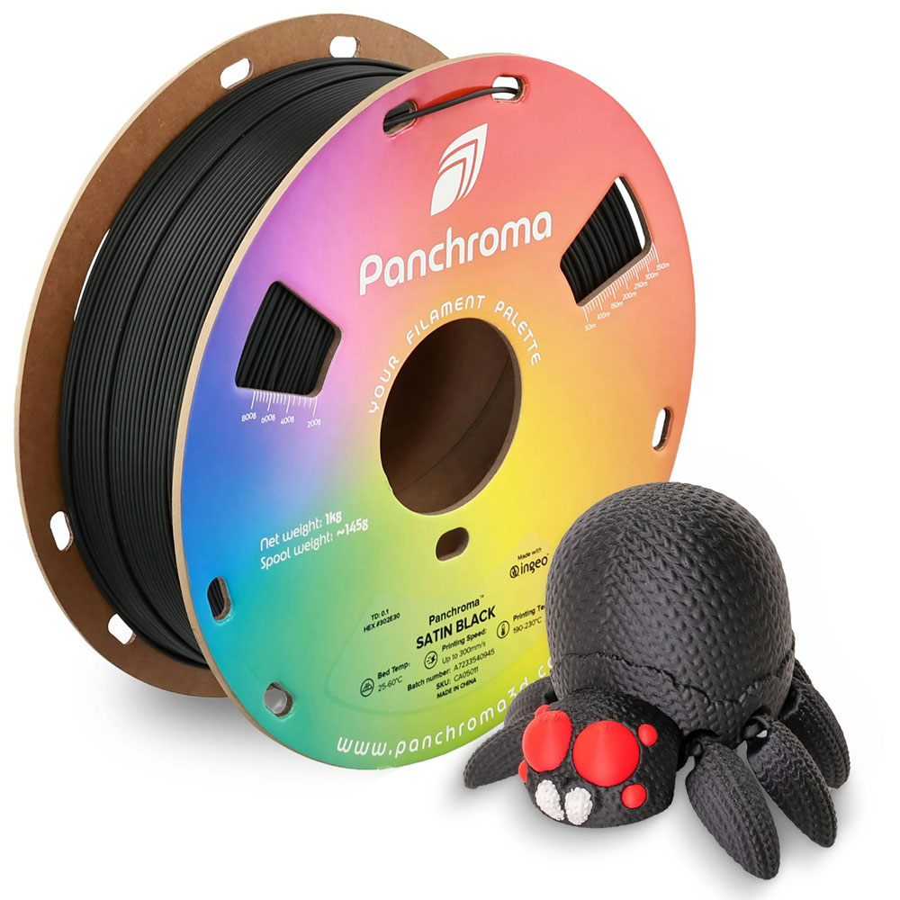 Polymaker - Panchroma™ PLA Satin Black - 1,75mm - 1KG