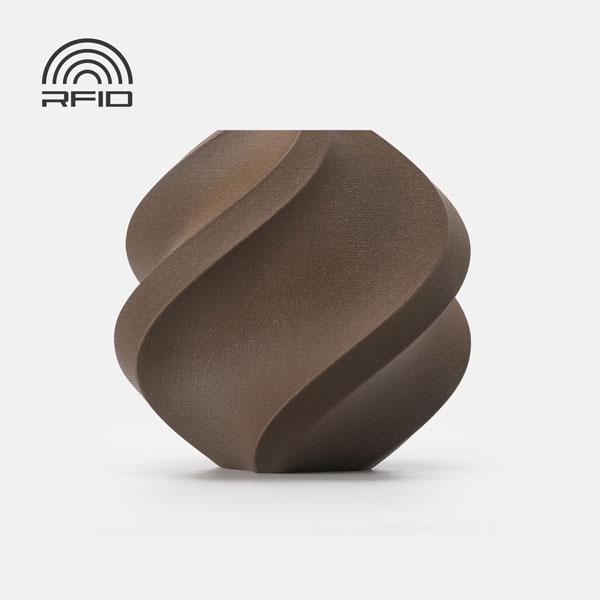 Bambu Lab PLA Wood - Black Walnut - With Spool - 1KG