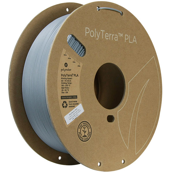 Polymaker – PolyTerra PLA Fossil Grey – 1,75 mm – 1 kg