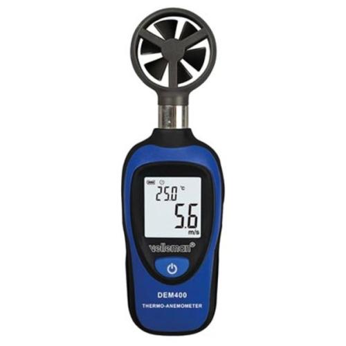 Digital Mini Thermometer/Anemometer with LCD Display - Wind Speed