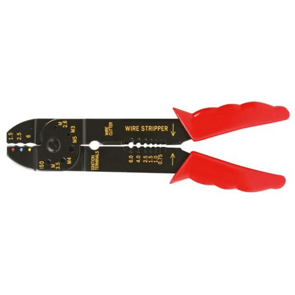4-in-1 crimping pliers for cable lugs and wire end sleeves