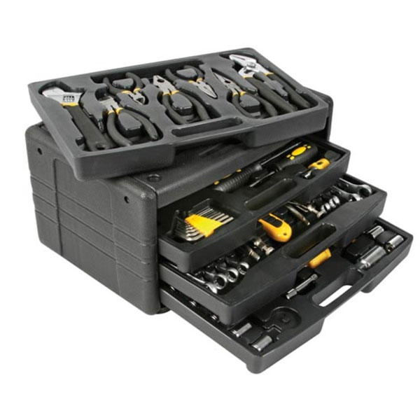 Filled Tool Case 99-piece – 4 Removable Inlays
