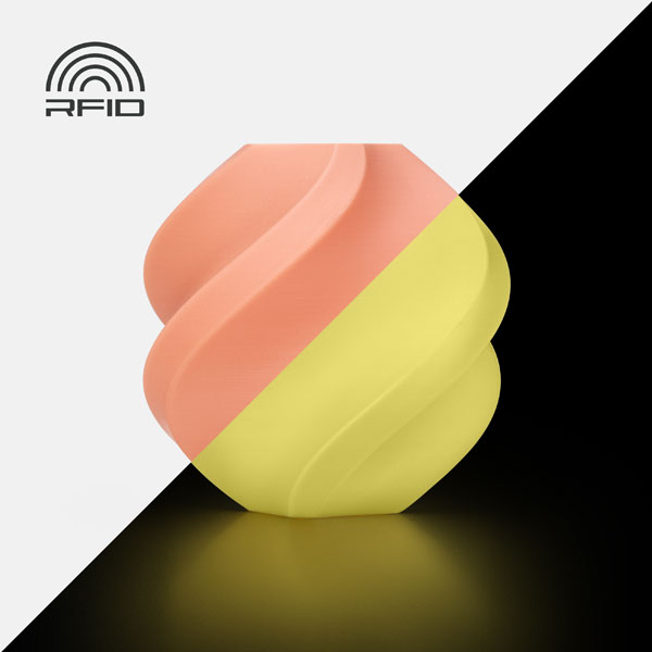 Bambu Lab PLA Glow - Orange Glow - With Spool - 1KG