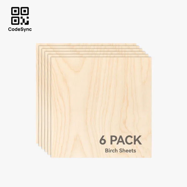 Bambu Lab Birch Plywood – 3mm – 6 pieces