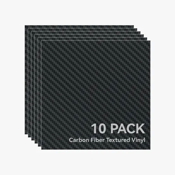 Bambu Lab Removable Vinyl – Carbon Look (Texture) – 300×300 mm – 10 pieces