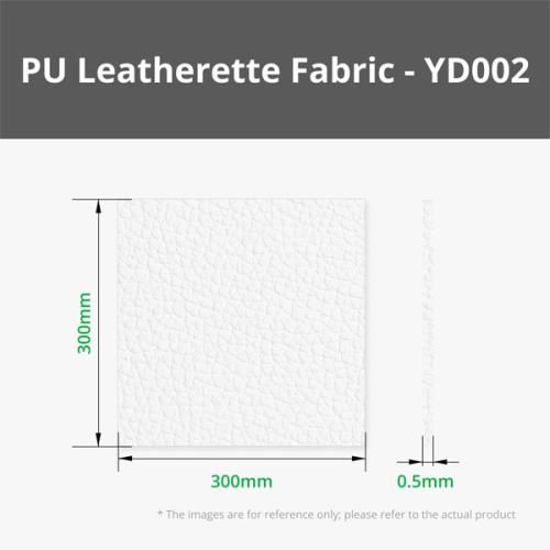 Bambu Lab PU Faux Leather Fabric (Woven Texture) - White - 300x300 mm - 5 pieces