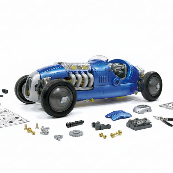 Retro Race Car Model Kit - Working V8 Engine, Pistons, STEM