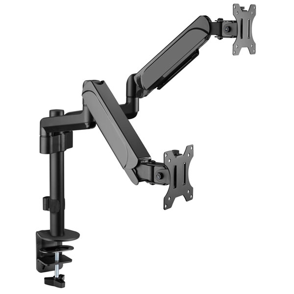 Adjustable desk arm for 2 monitors - Max. 32"/ 9 kg