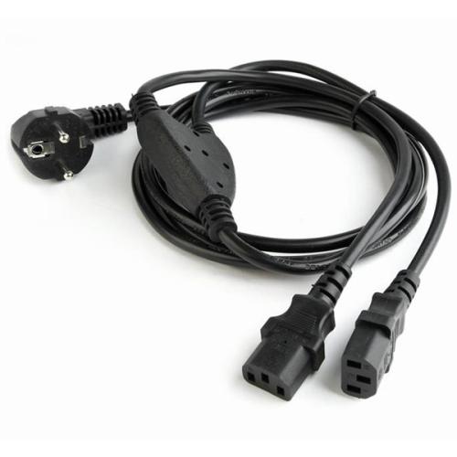Double power cord C13 - 1.00 mm² - 10 A - 2 m