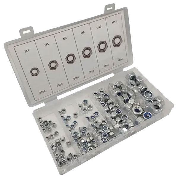 Locknut assortment kit - 146 pieces
