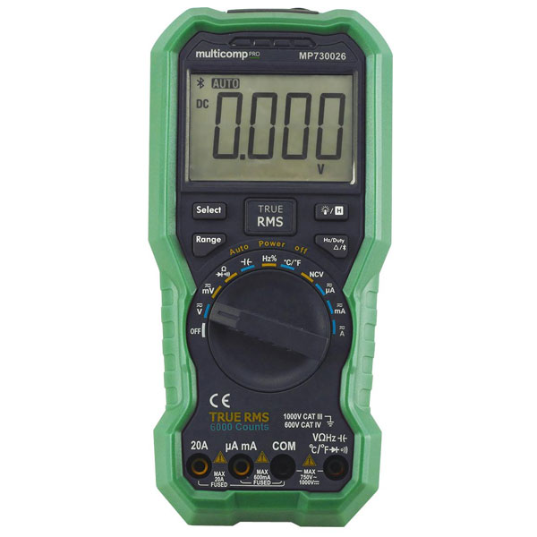 DIGITAL MULTIMETER, TRUE RMS, 20A, 1KV