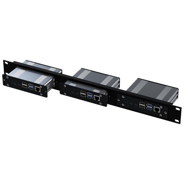 Rack Panel, Aluminium, 1U, 19" Extruded, Raspberry Pi4