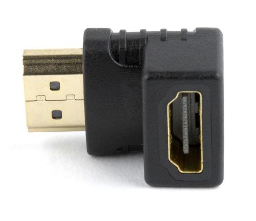 Haakse HDMI verloopstekker, 90° naar beneden