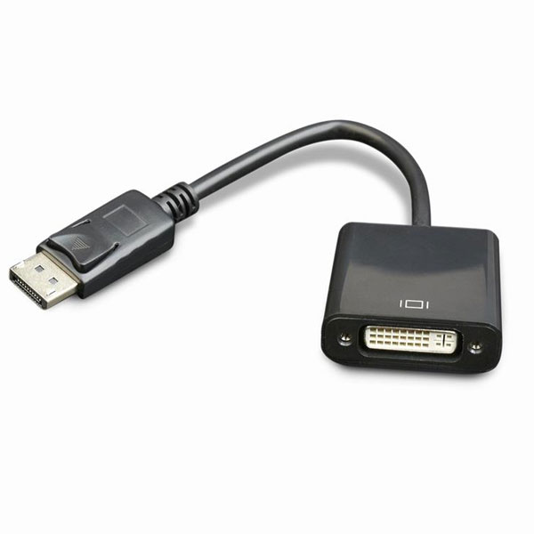 DisplayPort M - DVI F adapterkabel 10 cm zwart