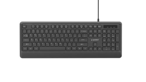 Slimline Wired Keyboard with Backlight, Black, US Layout