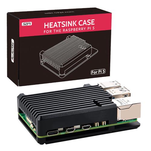 Heatsink Case For Raspberry Pi 5 - Black