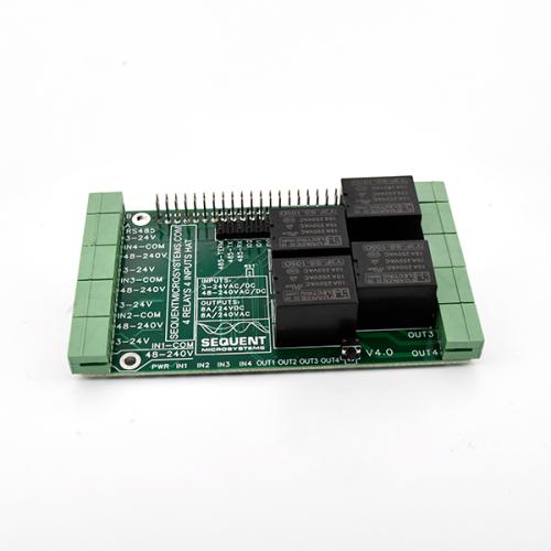 4-Relay and 4-HV Inputs HAT for Raspberry Pi