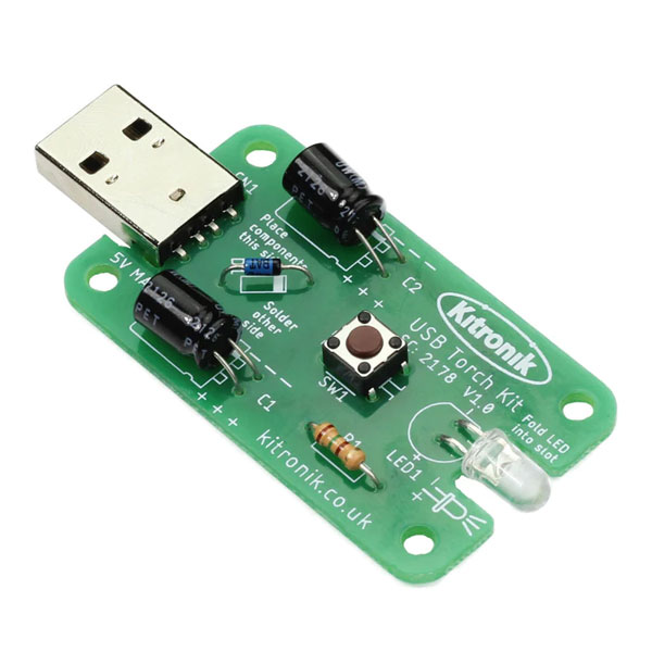 Wiederaufladbare USB-LED-Lampe weiß - Kitronik