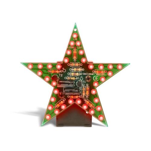 Flashing Red LED Star - Soldering Kit