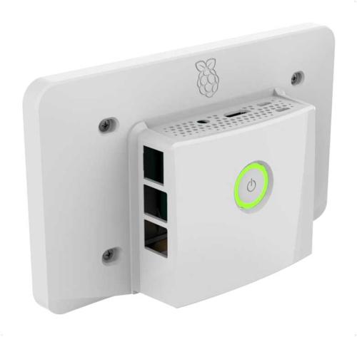 Raspberry Pi 4 housing 7 inch touchscreen White + Power Button