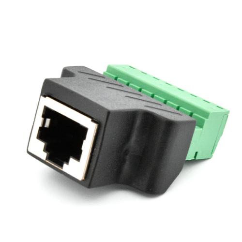Female Ethernet RJ45 to 8 pin terminal