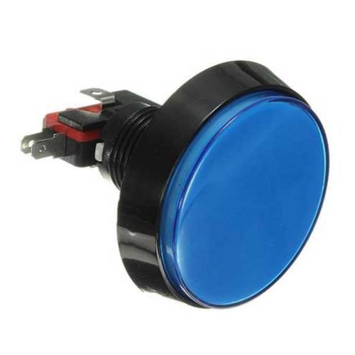 Large Arcade Button with LED - 60mm Blue