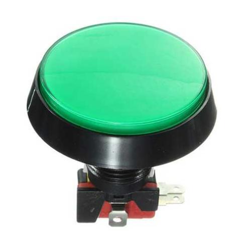 Large Arcade Button with LED - 60mm Green