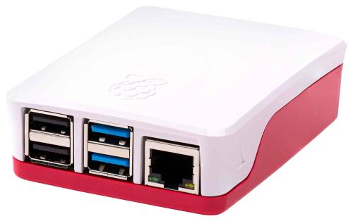 Original Raspberry Pi foundation 4B case red-white