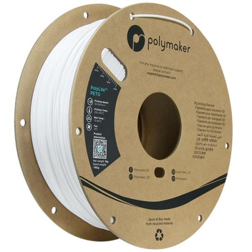 Polymaker Filament - PolyLite PETG White - 1.75mm - 1KG